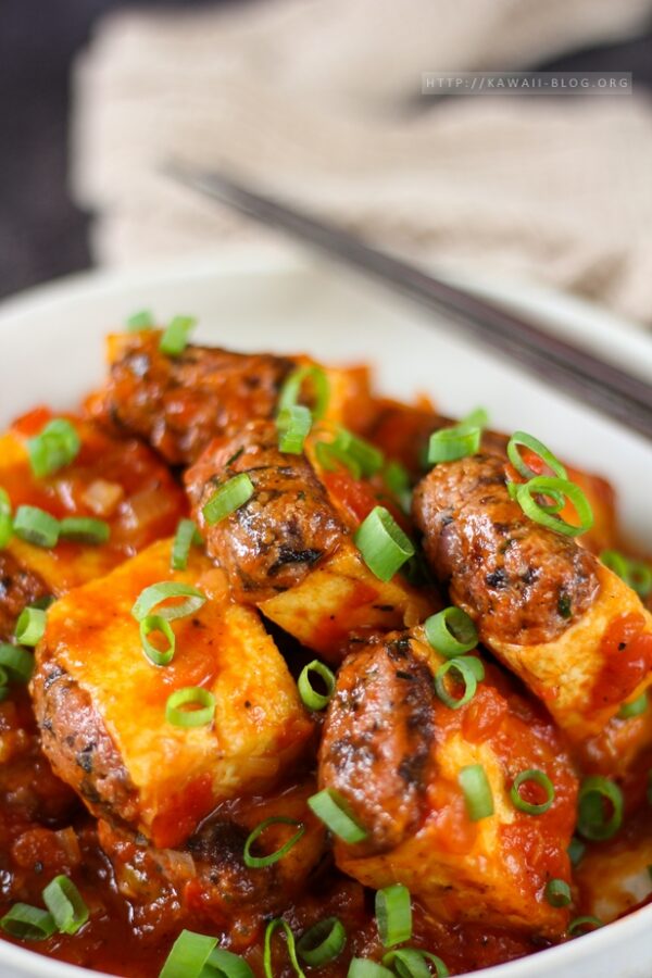 Tofu mit Hackfüllung vegan