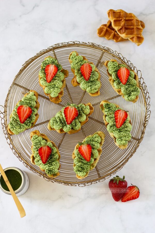 croffles mit matcha creme