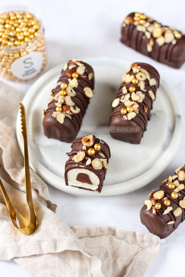 Quark Riegel mit Nutellafüllung