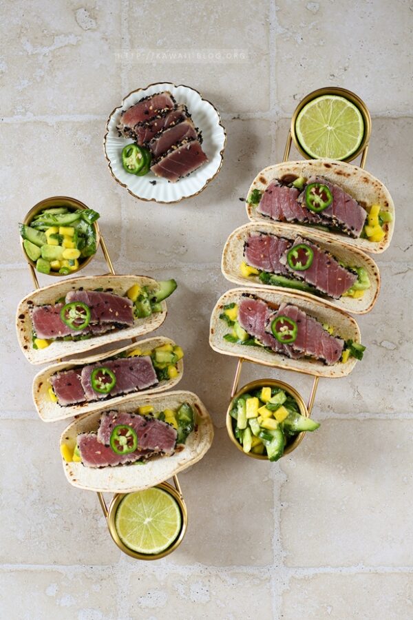 Tuna Tataki Tacos