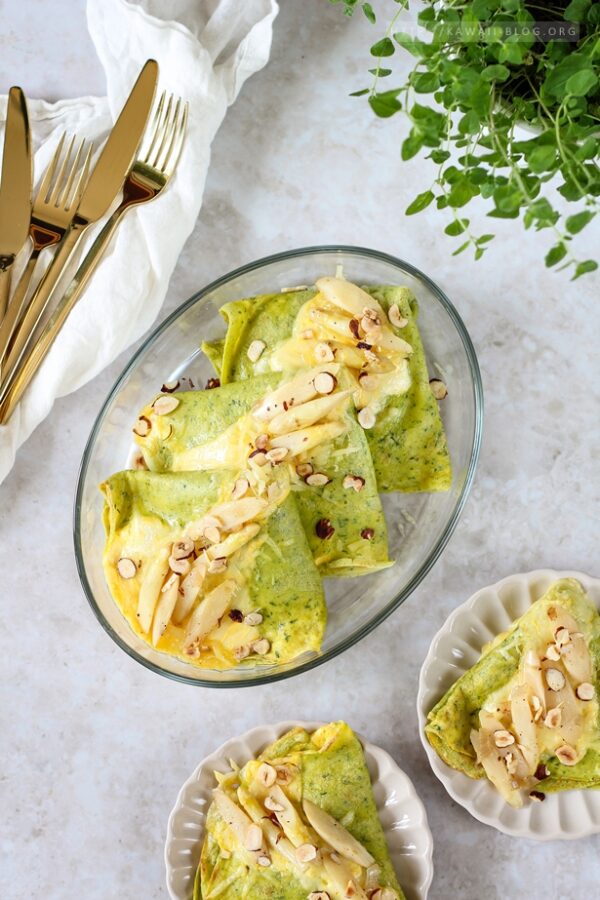 Crespelle mit Spargel