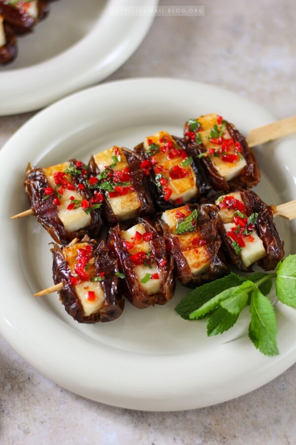 Dattel Halloumi Spiesse