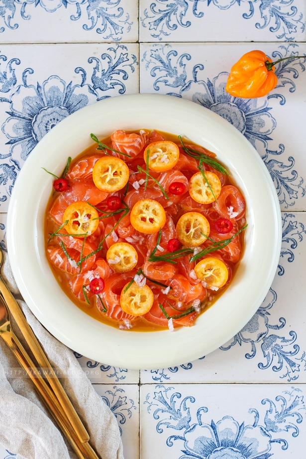 Lachs Crudo mit Habanero