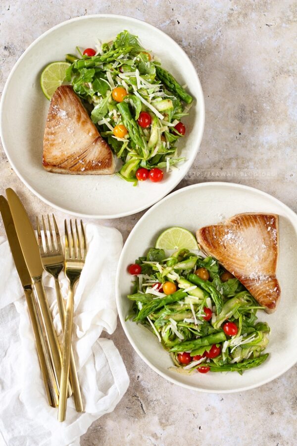 Grüner Spargelsalat mit Thunfisch