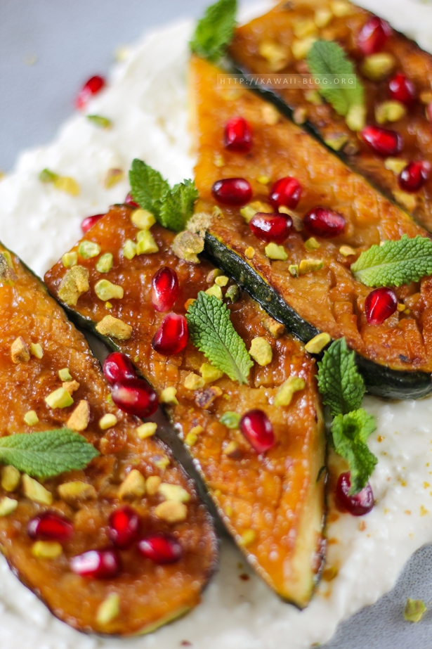 Zucchini mit Miso Glasur