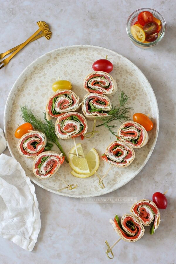 Lachs Wrap Häppchen