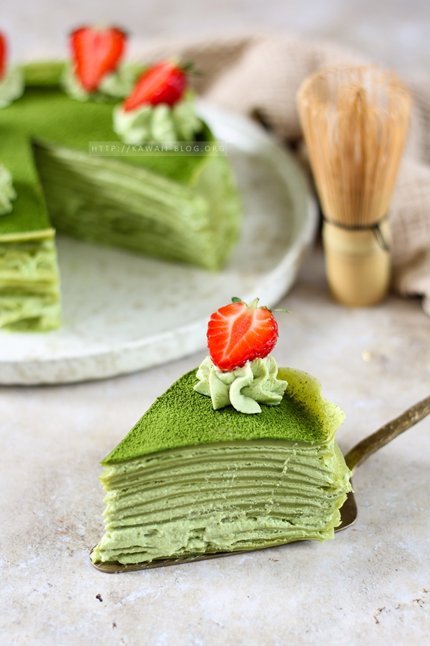 Crepe Torte mit Matcha
