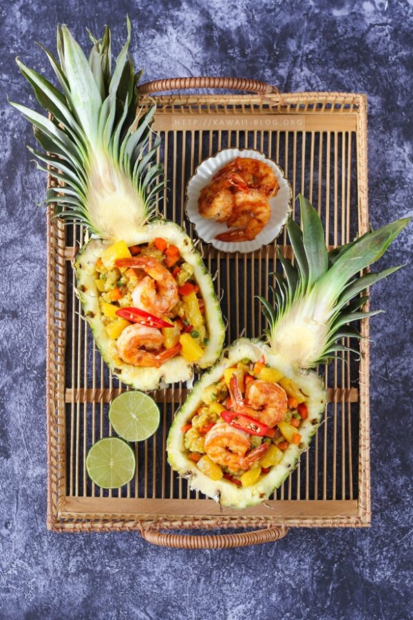 Gebratener Reis mit Ananas