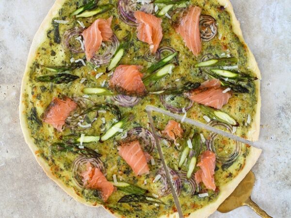 Spargel Flammkuchen