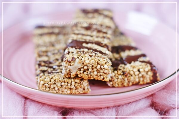 Riegel aus gepufften Quinoa