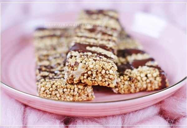 Riegel aus gepufften Quinoa