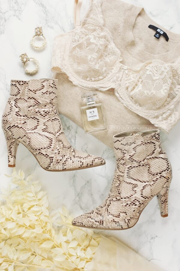 snake print ankle boots