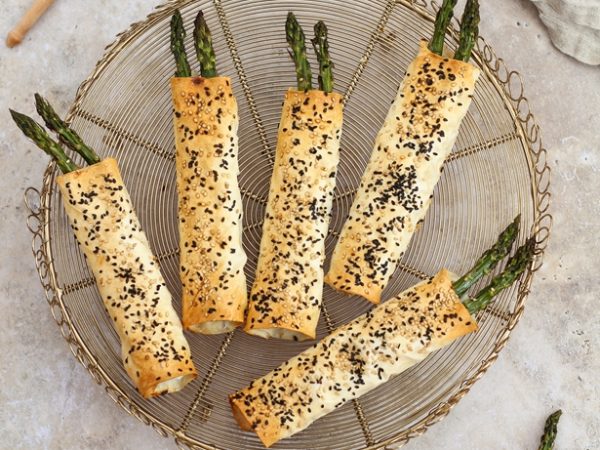 Spargel Taschen mit Yufkateig