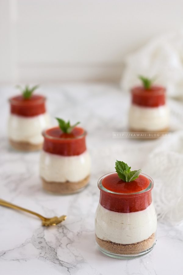 Rharbarber Erdbeer Dessert